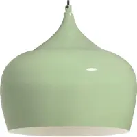 Bamyum Hanglamp Keukenlamp Hangend I Kreis I Ø30 cm E27 Metalen Retro Hanglamp Voor Alle Kamers - Mintgroen