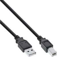 InLine USB 2.0 kabel, A naar B, zwart, 2m