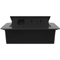 Livolo Stekkerdoos | Pop-Up | Zwart | 3 | Push | Inbouw | Dubbele USB/USB-C