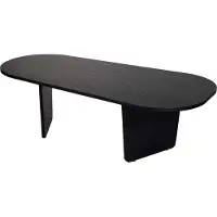 Skye Decor Houten salontafel "Ovalis" - 130 x 65 x 40 cm - Zwart hout