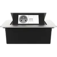 Livolo  | Zilver | 2 | Pop-Up Stekkerdoos | Push | Inbouw | France |