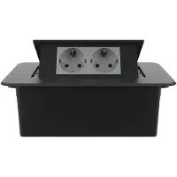 Livolo  | Zwart | 2 | Pop-Up Stekkerdoos | Push | Inbouw |