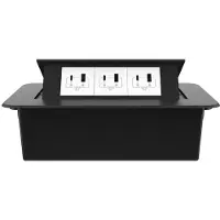 Livolo Stekkerdoos | Pop-Up | Zwart | Push | Inbouw | USB & USB-C | Wit