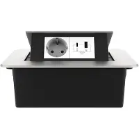 Livolo  | Zilver | 2 | Pop-Up Stekkerdoos | Push | Inbouw |