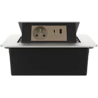Livolo  | Zilver | 2 | Pop-Up Stekkerdoos | Push | Inbouw | France |