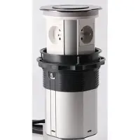 Livolo Pop-up stekkerdoos | Zwart | Glazen Design | Automatische | USB/USB-C