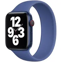 Apple Siliconen solobandje voor de Watch | 44/45/46/49 mm - Maat 5 - Toma Blue