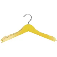 Storage solutions kledinghangers voor kinderen - 24x stuks - hout - Klerenhangers - geel