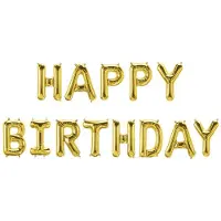 Paper Dreams Folie Ballon Slinger - Happy Birthday Goud goud Kunststof Ballon