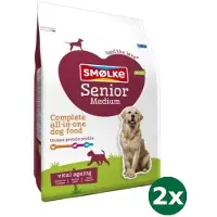 Smolke 2x12 kg senior medium brokken hondenvoer