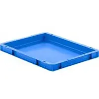 Ssi Stapelbak EF 4040 - polypropeen - L 400 x B 300 x H 40 mm - 3,6 L - bodemgreep - blauw