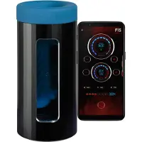 LELO F1s V3 XL - interactieve masturbator - zwart/blauw