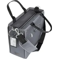 Sigel Laptoptas Desk Sharing Bag Premium M, voor laptops tot 15,4″, 2 grote en 5 kleine vakken, handgrepen, schouderriem, RPET, donkergrijs