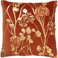 Hoii MABELLE | sierkussen 45x45 cm | Potters Clay | oranje | goud | | met duurzame kussenvulling