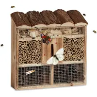 Relaxdays 10020726_469 Insectenhotel, bruin, 30,5 x 9,5 x 31,0 cm