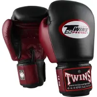 Twins BGVL-3 Bokshandschoenen Zwart/Bordeaux Rood 10 oz