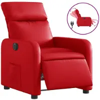 vidaXL Fauteuil verstelbaar elektrisch kunstleer rood