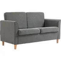 HOMdotCOM Tweezits bank lichtgrijs tot 200 kg 141 x 65 x 78 cm