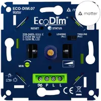 EcoDim Matter dimmer inbouw 0-250W | Fase aan- en afsnijding (RLC) | DIM.07