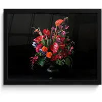 PosterMonkey Poster in lijst - Fotolijst 40x30 cm - Posters - Bloemen - Boeket - Sierlijk - Posterlijst zwart - Decoratie - Wanddecoratie woonkamer - Muurdecoratie slaapkamer