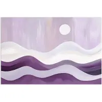 PosterMonkey Poster 90x60 cm - Golven - Heuvels - Abstract - Paars - Posters - Kamer decoratie - Wanddecoratie woonkamer - Muurdecoratie slaapkamer