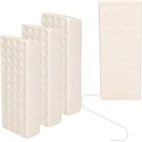 Gerimport Luchtbevochtiger - 5x stuks - waterverdamper - radiator - wit - aardewerk - L8 x H20 cm