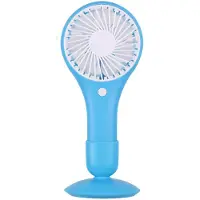Urban Living Draagbare USB ventilator met standaard - lichtblauw - 20 x 10 cm
