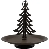 Home Sweet Home Decoratie plateau etagère kerst bruin op voet metaal 34 x 31 cm | 813091 | | Stoer & Sober Woonstijl