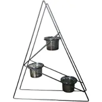 Mica Decorations kerst kandelaar zwart L30xB7,5xH37cm