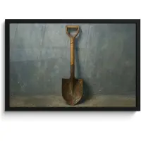 PosterMonkey Poster in lijst - Fotolijst 60x40 cm - Posters - Schep - Gereedschap - Schilderij - Posterlijst zwart - Decoratie - Wanddecoratie woonkamer - Muurdecoratie slaapkamer