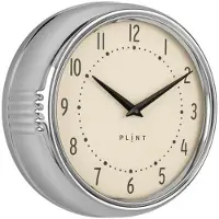 Plint Retro Wandklok Chrome