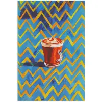 PosterMonkey Poster 60x90 cm - Mok - Koffie - Zigzag - Slagroom - Posters - Kamer decoratie - Wanddecoratie woonkamer - Muurdecoratie slaapkamer