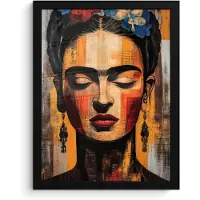 PosterMonkey Poster in lijst - Fotolijst 30x40 cm - Posters - Portret - Vrouw - Bloemen - Posterlijst zwart - Decoratie - Wanddecoratie woonkamer - Muurdecoratie slaapkamer