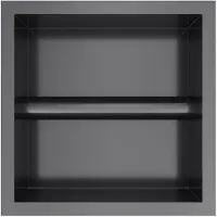Hotbath &More PH016 Inbouw Toiletrolhouder - Geborsteld Zwart PVD - RVS - Accessoires, Toilet accessoires, Toiletrolhouders - 8721264696120