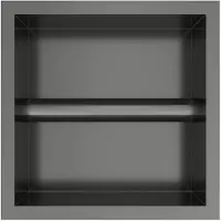 Hotbath &More PH016 inbouw toiletrolhouder 16x16x12,6cm geborsteld gunmetal PVD