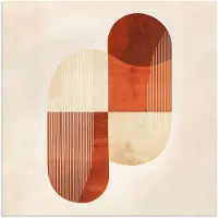 PosterMonkey Poster 50x50 cm - Bogen - Beige - Vormen - Posters - Kamer decoratie - Wanddecoratie woonkamer - Muurdecoratie slaapkamer