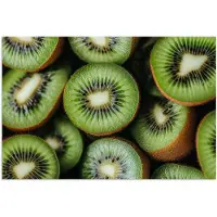 PosterMonkey Poster 120x80 cm - Kiwi - Fruit - Groen - Posters - Kamer decoratie - Wanddecoratie woonkamer - Muurdecoratie slaapkamer