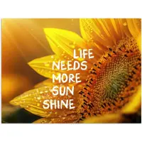 PosterMonkey Poster 80x60 cm - Zonnebloem - Close up - Geel - Quote - Posters - Kamer decoratie - Wanddecoratie woonkamer - Muurdecoratie slaapkamer
