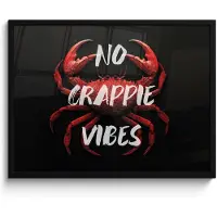 PosterMonkey Poster in lijst - Fotolijst 80x60 cm - Posters - Krab - Rood - Tekst - Zwart - Posterlijst zwart - Decoratie - Wanddecoratie woonkamer - Muurdecoratie slaapkamer