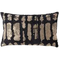 Hoii DELPHINE | sierkussen 30x50 cm | Raven | zwart |
