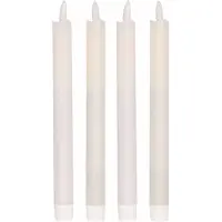Magic Flame Dinerkaarsen - LED - 4x stuks - wit - 25 cm - met glitters - Woondecoratie - Elektrische kaarsen - warm wit