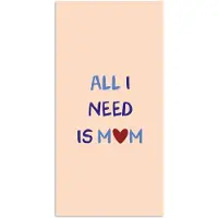 PosterMonkey Poster 60x120 cm - Moeder - Tekst - Hartje - Rood - Posters - Kamer decoratie - Wanddecoratie woonkamer - Muurdecoratie slaapkamer