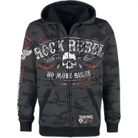 Rock Rebel by EMP Vest met capuchon - Mask Of Sanity - S tot 5XL - voor Mannen - donkergrijs - Maat 5XL