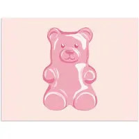 PosterMonkey Poster 160x120 cm - Beer - Roze - Snoep - Posters - Kamer decoratie - Wanddecoratie woonkamer - Muurdecoratie slaapkamer XXL