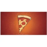 PosterMonkey Poster 120x60 cm - Pizza - Kaas - Rood - Pepperoni - Posters - Kamer decoratie - Wanddecoratie woonkamer - Muurdecoratie slaapkamer
