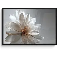 PosterMonkey Poster in lijst - Fotolijst 120x80 cm - Posters - Bloem - Wit - Neutraal - Posterlijst zwart - Decoratie - Wanddecoratie woonkamer - Muurdecoratie slaapkamer