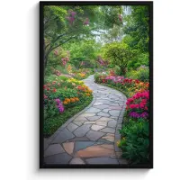PosterMonkey Poster in lijst - Fotolijst 60x90 cm - Posters - Park - Bloemen - Tuin - Posterlijst zwart - Decoratie - Wanddecoratie woonkamer - Muurdecoratie slaapkamer