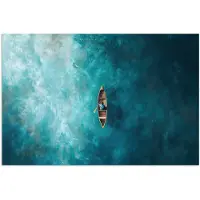 PosterMonkey Poster 30x20 cm - Bootje - Water - Blauw - Posters - Kamer decoratie - Wanddecoratie woonkamer - Muurdecoratie slaapkamer
