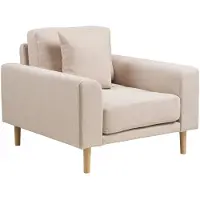Ebuy24 Fauteuil Lido - Zand Stof - 92x90x54cm