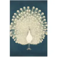 PosterMonkey Poster 40x60 cm - Vogel - Blauw - Vintage - Posters - Kamer decoratie - Wanddecoratie woonkamer - Muurdecoratie slaapkamer